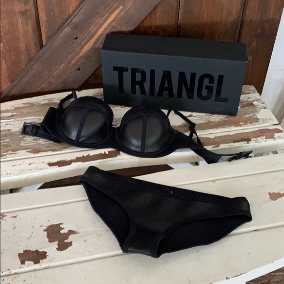 triangl swimwear Other - Triangle Black Bikini Top Size S+ Bottoms XS